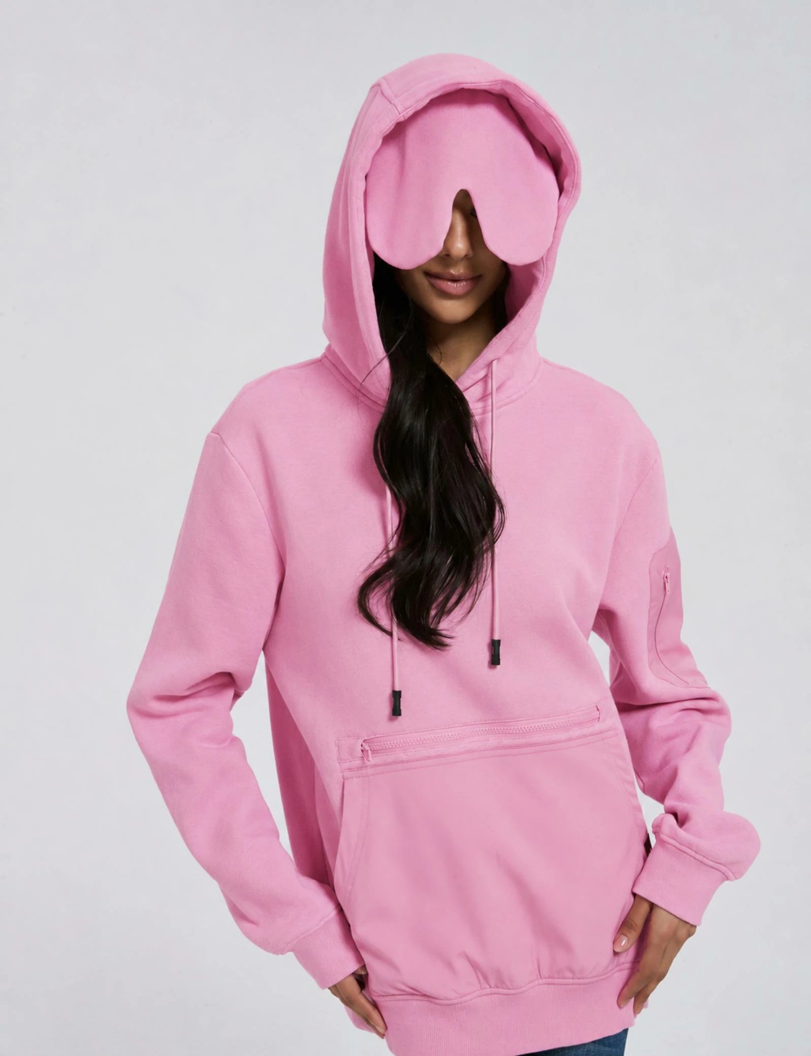 Relexit® All-in-One Travel Hoodie with Built-in Blackout Eye Mask – Unisex