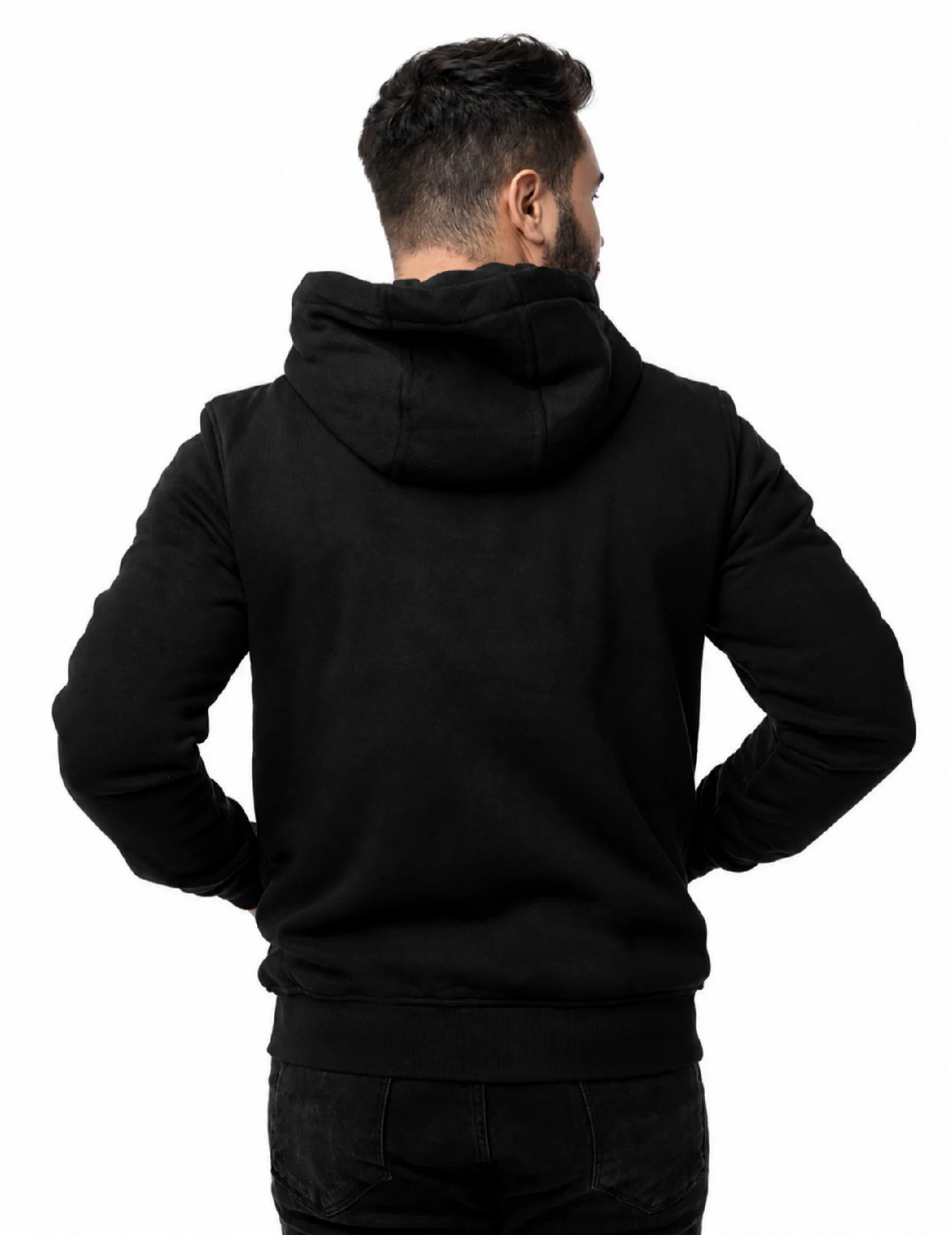Sweat à capuche chauffant unisexe - Noir 