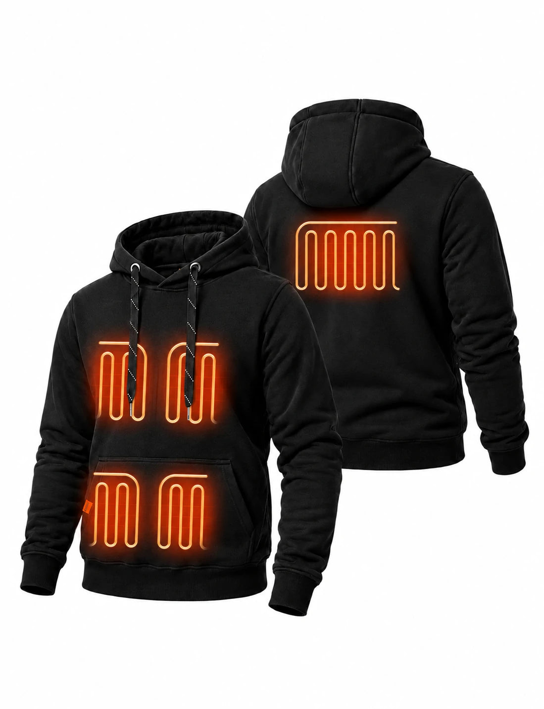 Pull à capuche chauffant pour hommes et femmes, avec batterie 5V 12000mah, sweat-shirt chauffant unisexe, veste chauffante 