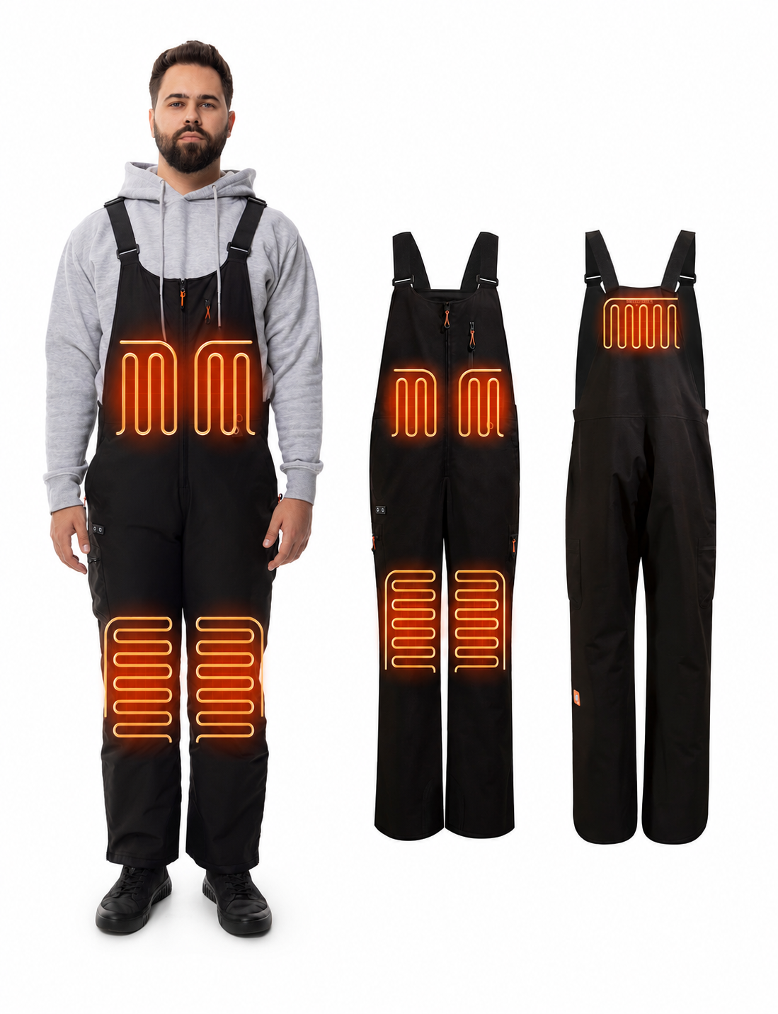 Men's Heated Bib Overalls with 12V Battery