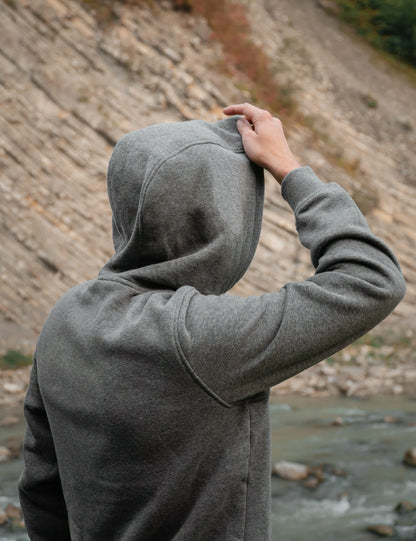 Sweat à capuche chauffant entièrement zippé pour hommes noir (amélioré) 