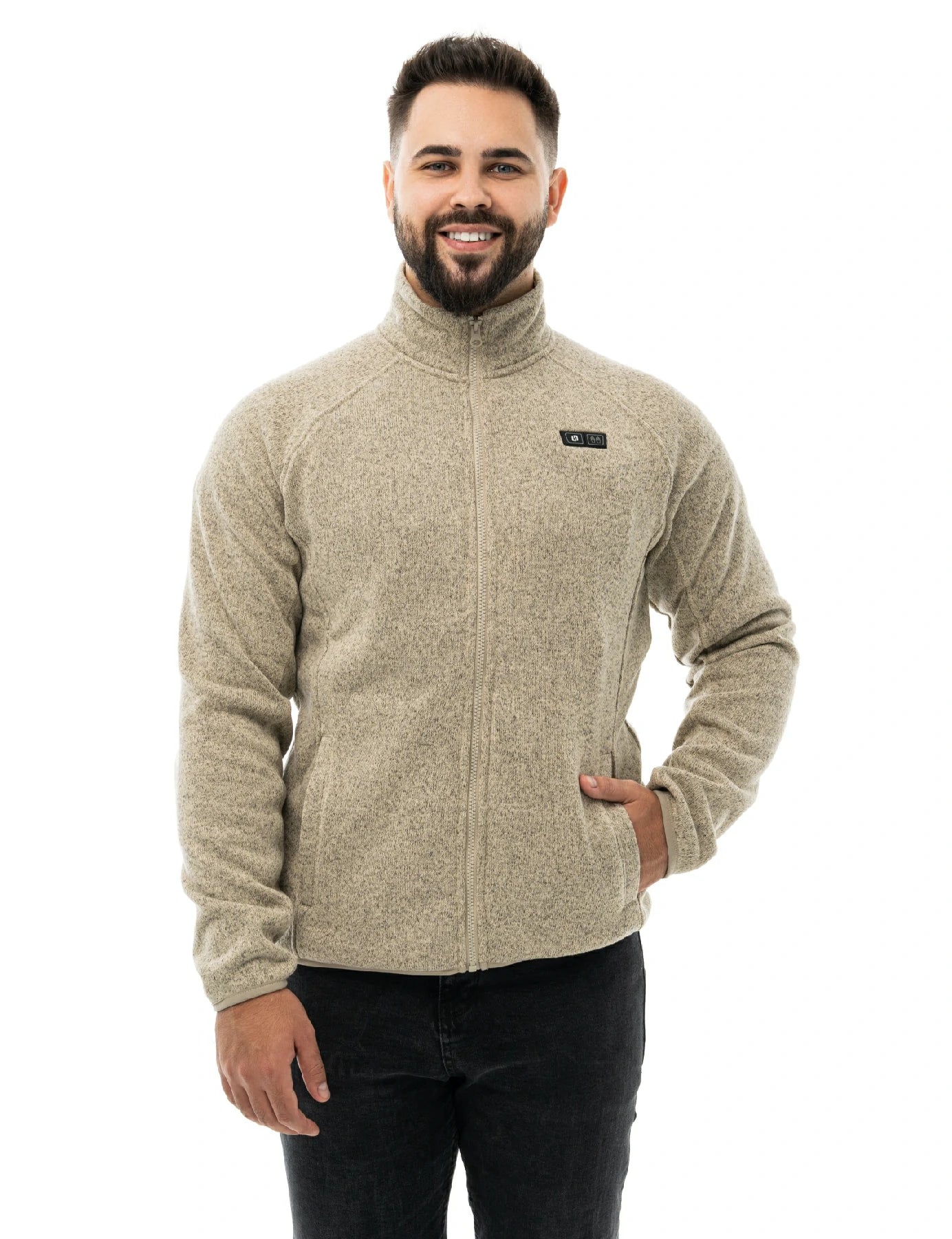 Veste polaire chauffante homme - Noir 