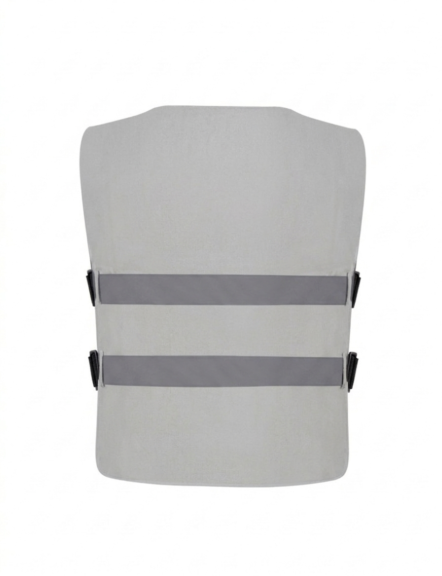 Reflective Cooling Vest with 12 Ice Packs - Grey