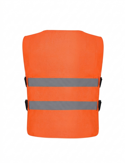 Reflective Cooling Vest with 12 Ice Packs - Orange