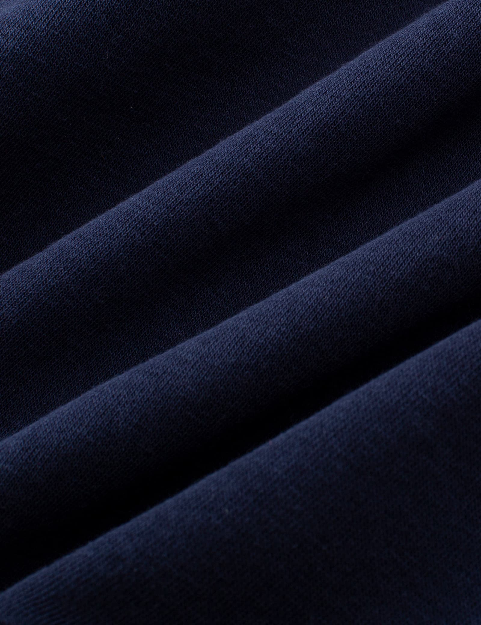 Hennchee Men's Dual-Control Heated Full-Zip Hoodie Navy soft fleece fabric texture detail view