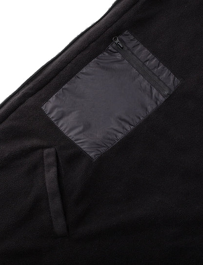 Hennchee men's black 12V heated poncho internal fleece zippered pocket
