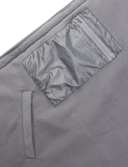 Hennchee men's grey 12V heated poncho internal fleece zippered pocket