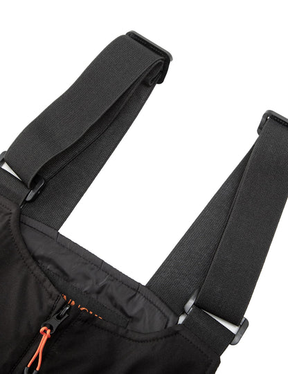 Hennchee men's heated bib overalls black adjustable straps