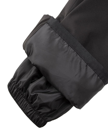 Hennchee men's heated bib overalls black leg cuff snow gaiter