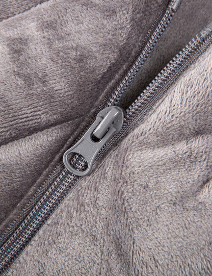 Hennchee weighted cordless heating pad grey high-quality zipper closure detail