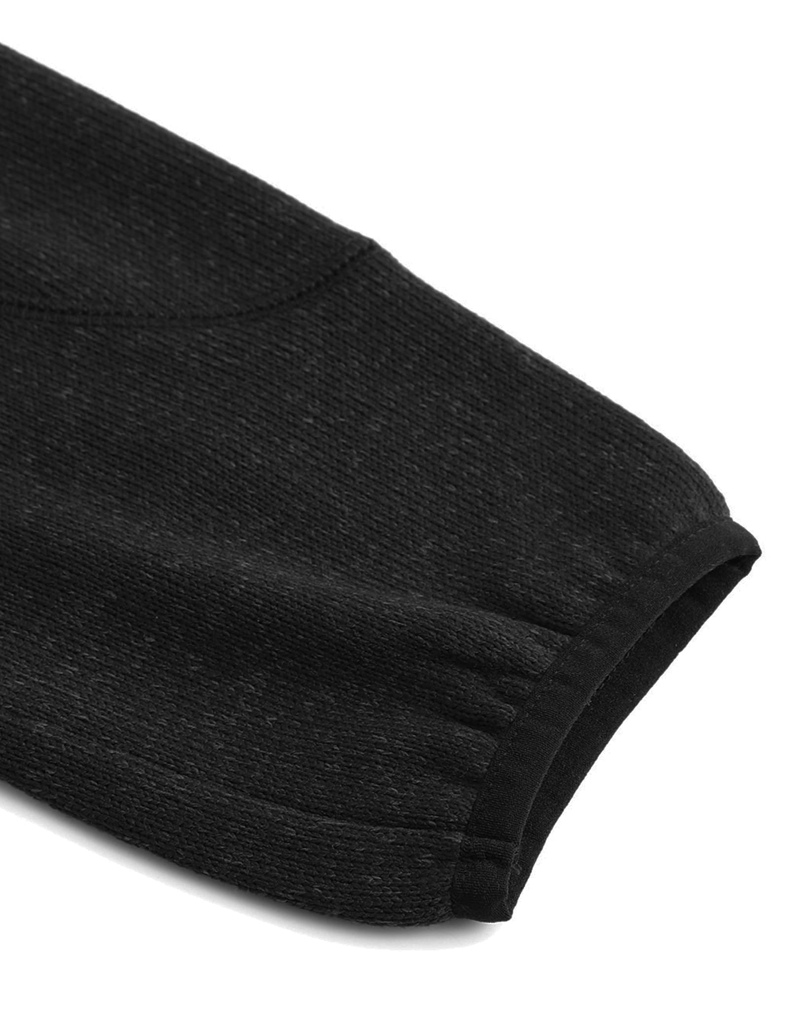 Hennchee Women's 12V Dual Control Heated Fleece Jacket black elastic cuff detail view