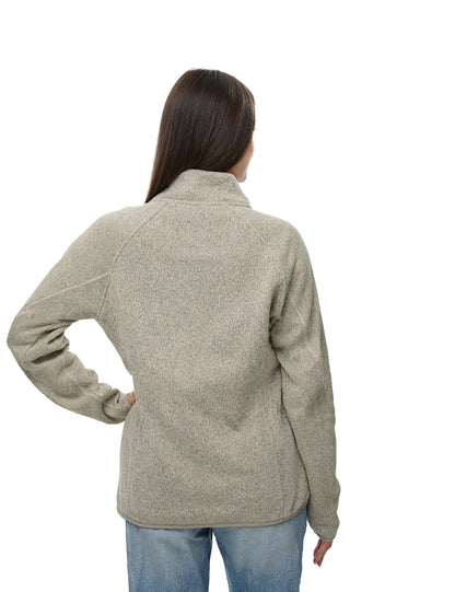 Hennchee Women's 12V Dual Control Heated Fleece Jacket grey back view