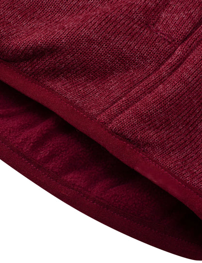 Hennchee Women's 12V Dual Control Heated Fleece Jacket maroon elastic cuff detail view