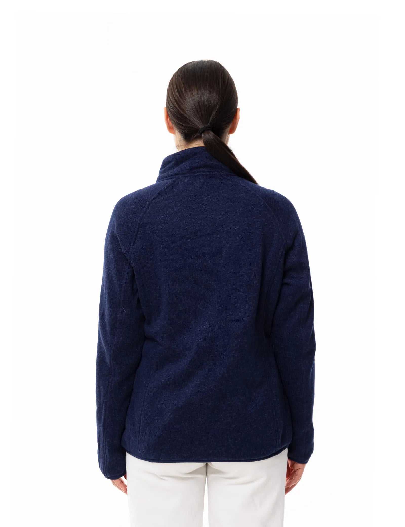 Hennchee Women's 12V Dual Control Heated Fleece Jacket navy back view