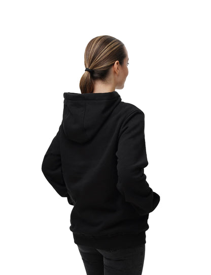 Hennchee Women's Dual-Control Heated Pullover Hoodie black side view