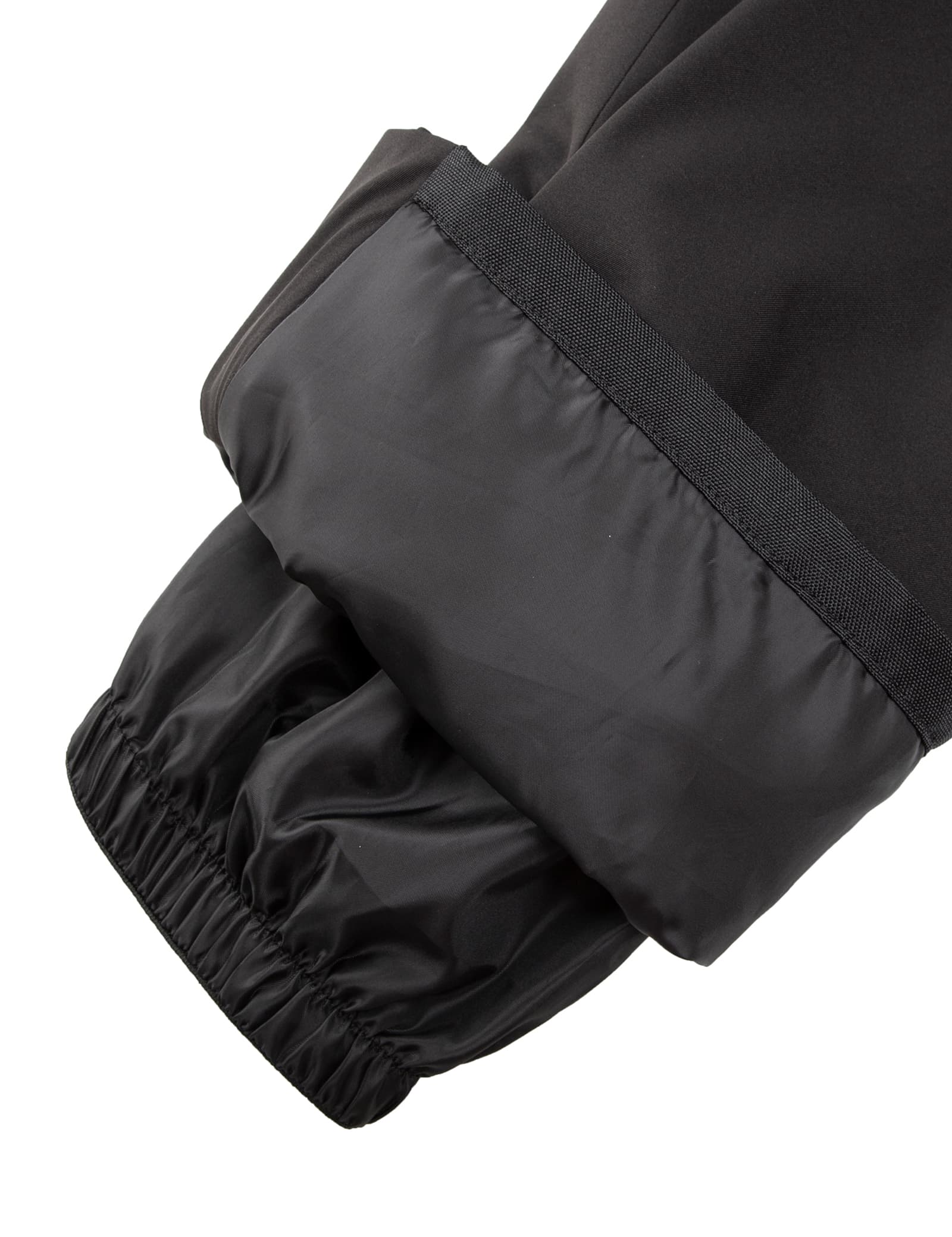 Hennchee women's heated bib overalls black leg cuff snow gaiter